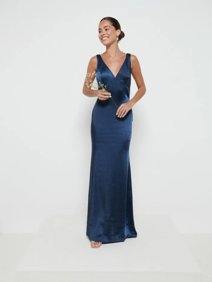 Pretty Lavish Bridesmaid Dresses Women Piper Maxi Bridesmaid Dress Navy