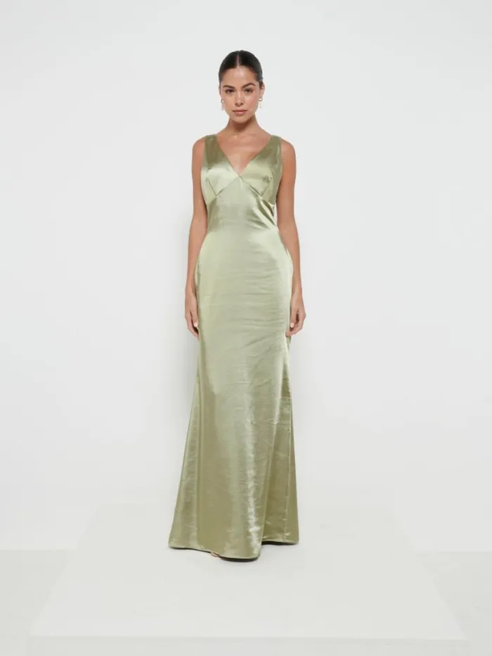 Pretty Lavish Bridesmaid Dresses Women Piper Maxi Bridesmaid Dress Olive
