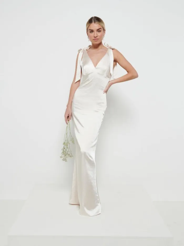 Pretty Lavish Bridesmaid Dresses Women Piper Tie Maxi Bridesmaid Dress Champagne Pretty Lavish Bridesmaid Dresses Women Piper Tie Maxi Bridesmaid Dress Champagne