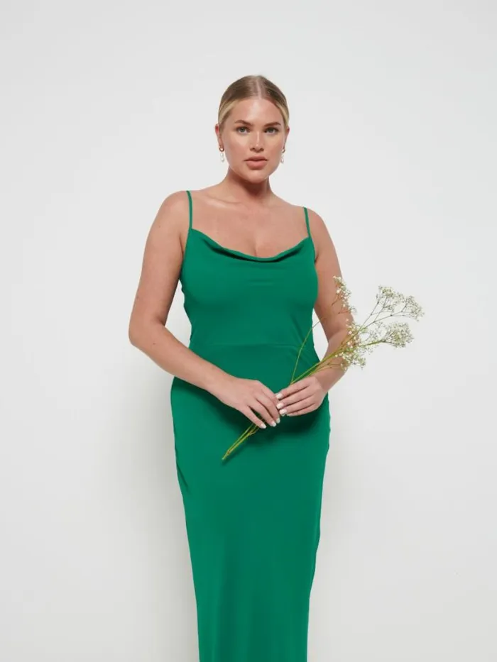 Pretty Lavish Chiffon Bridesmaid Dresses Women Keisha Chiffon Maxi Bridesmaid Dress Emerald