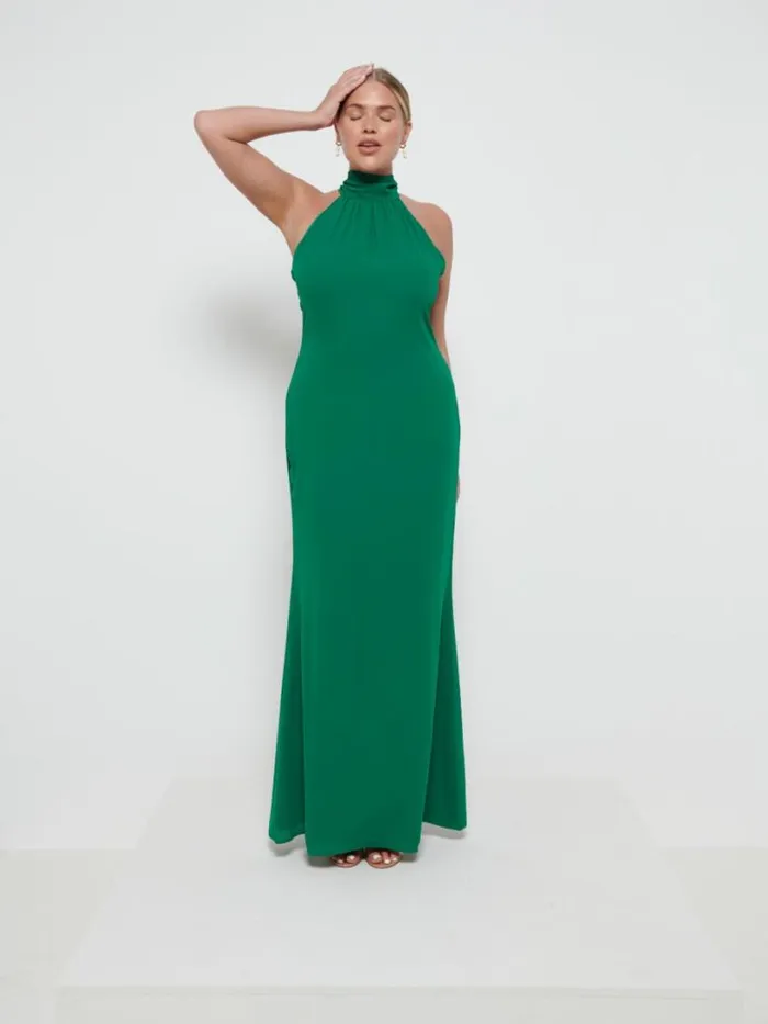 Pretty Lavish Chiffon Bridesmaid Dresses Women Odelle Chiffon Maxi Bridesmaid Dress Emerald