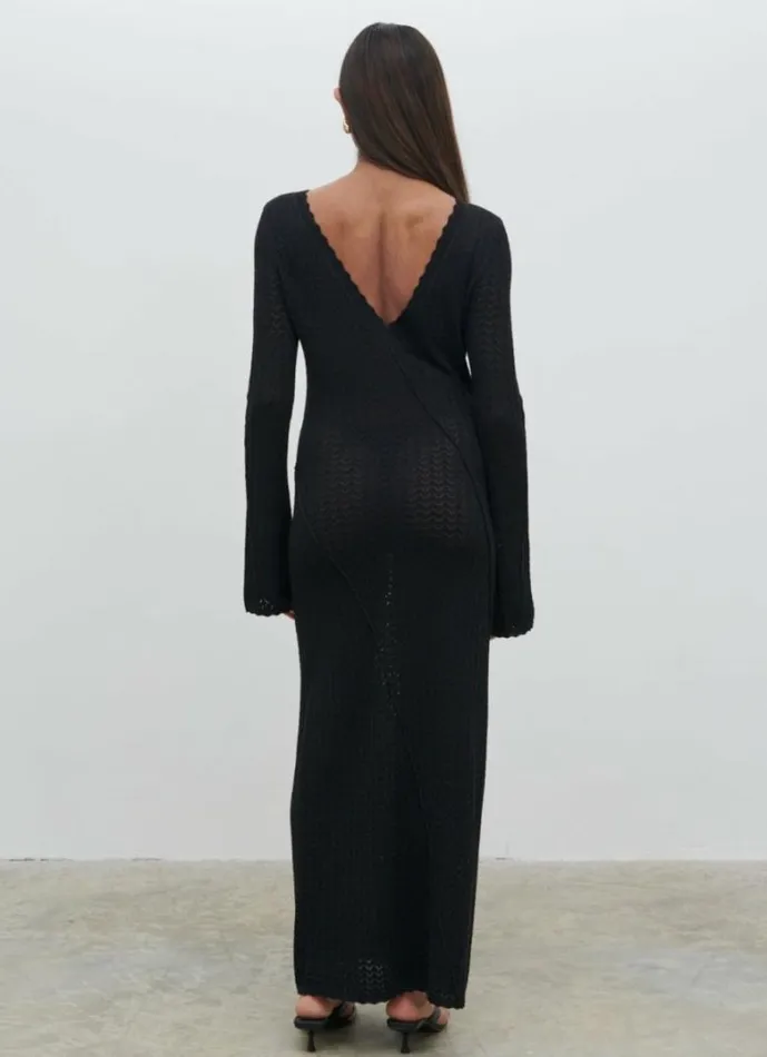 Pretty Lavish Dresses Women Adeline Knit Midaxi Dress Black