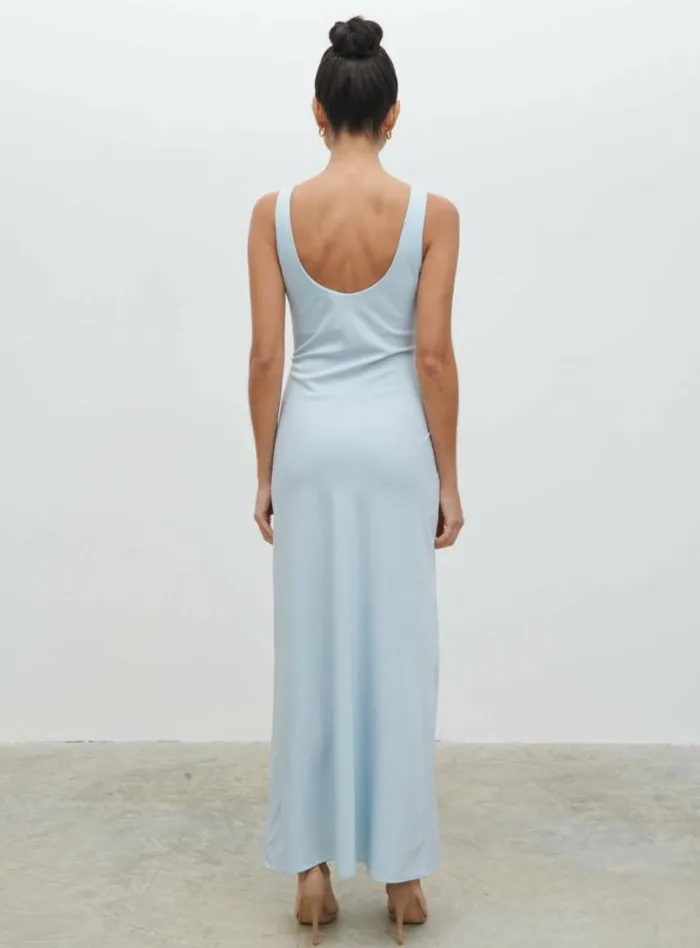 Pretty Lavish Dresses Women Evelyn Satin Slip Maxi Dress Blue