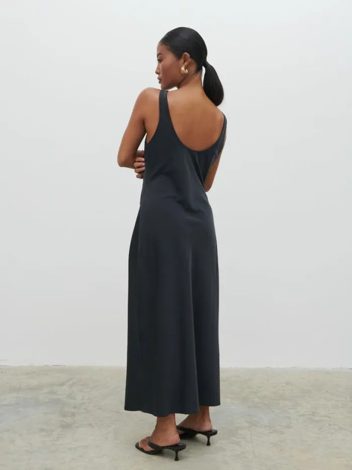 Pretty Lavish Dresses Women Evelyn Satin Slip Midaxi Dress Black