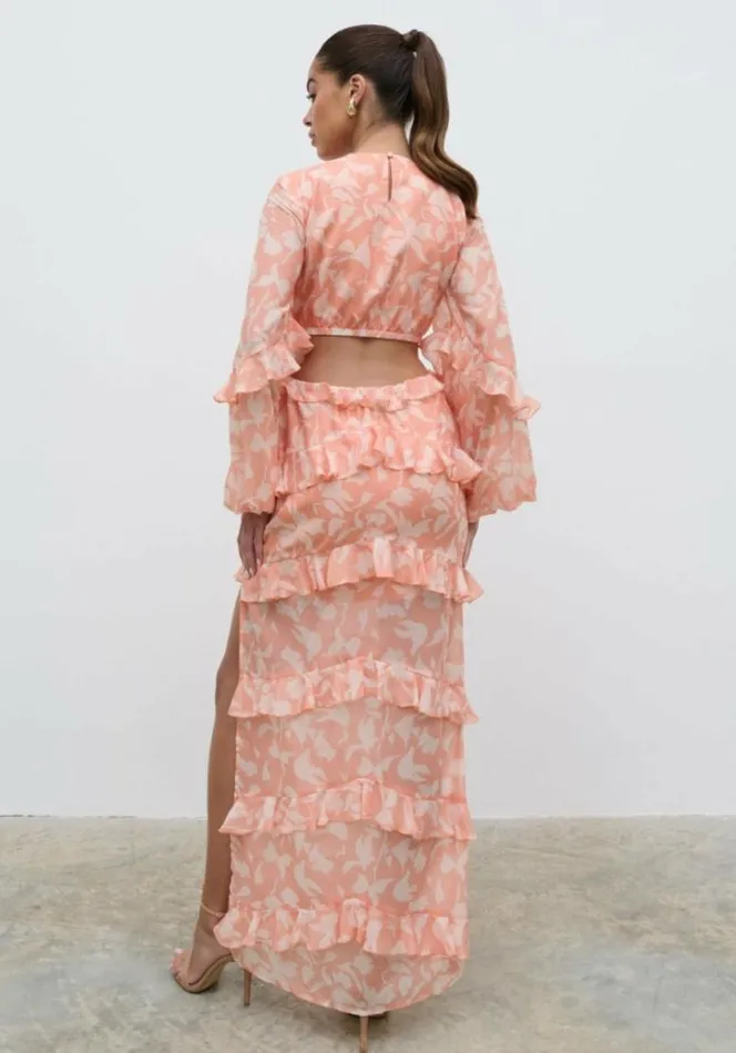 Pretty Lavish Dresses Women Evie Maxi Dress Terracotta Petal