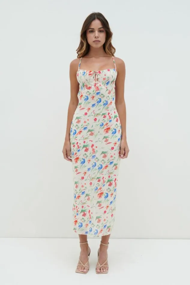 Pretty Lavish Dresses Women Gia Tie Midaxi Dress Dainty Floral