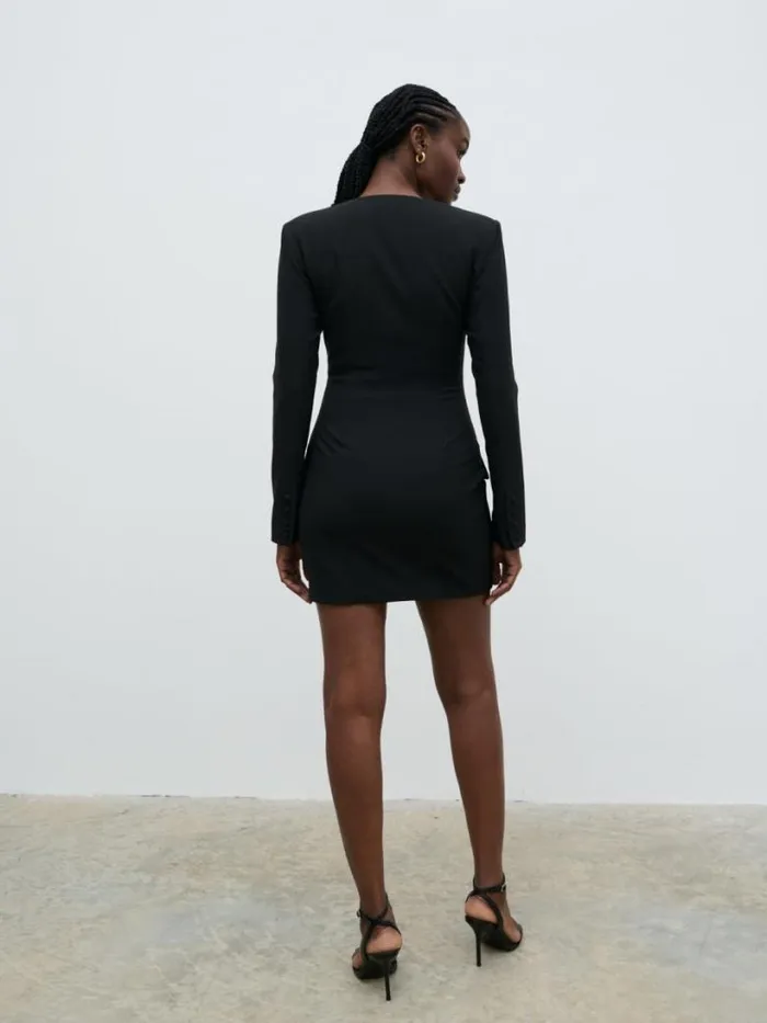 Pretty Lavish Dresses Women Lou Embellished Trim Mini Dress Black