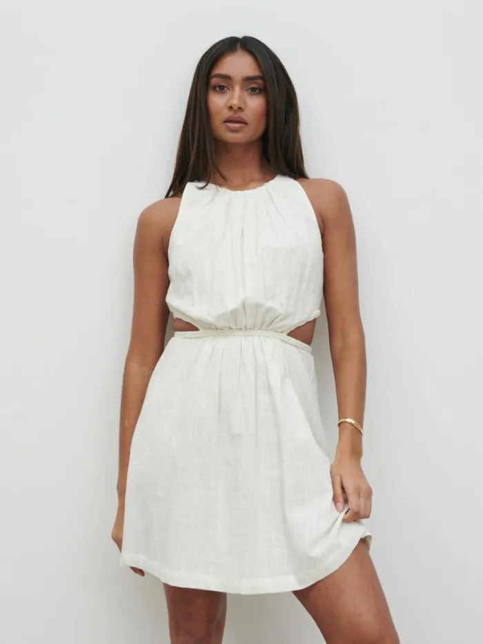 Pretty Lavish Dresses Women Melody Cut Out Mini Dress White