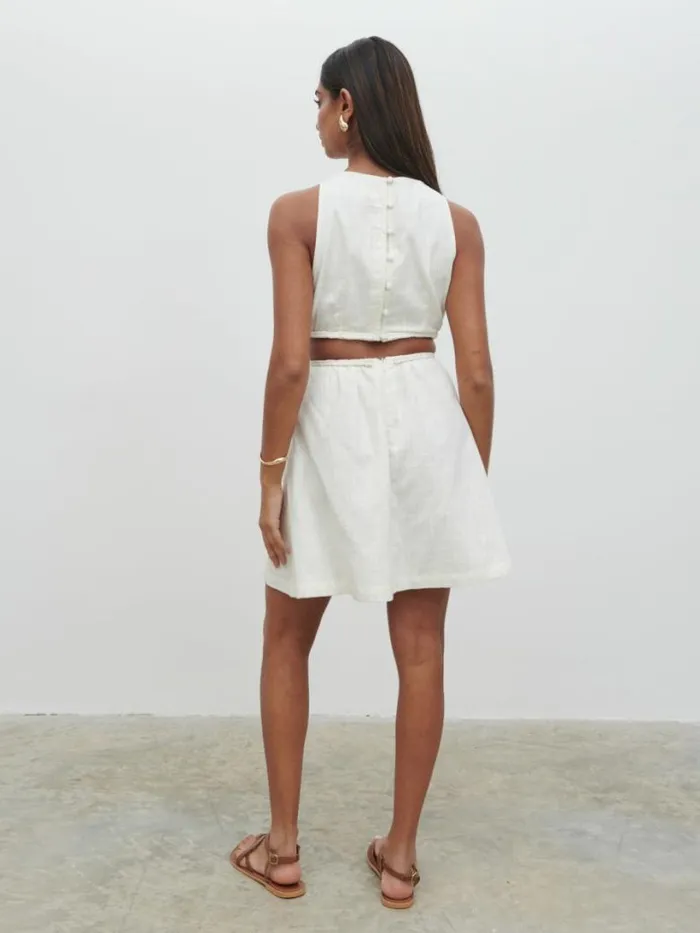 Pretty Lavish Dresses Women Melody Cut Out Mini Dress White
