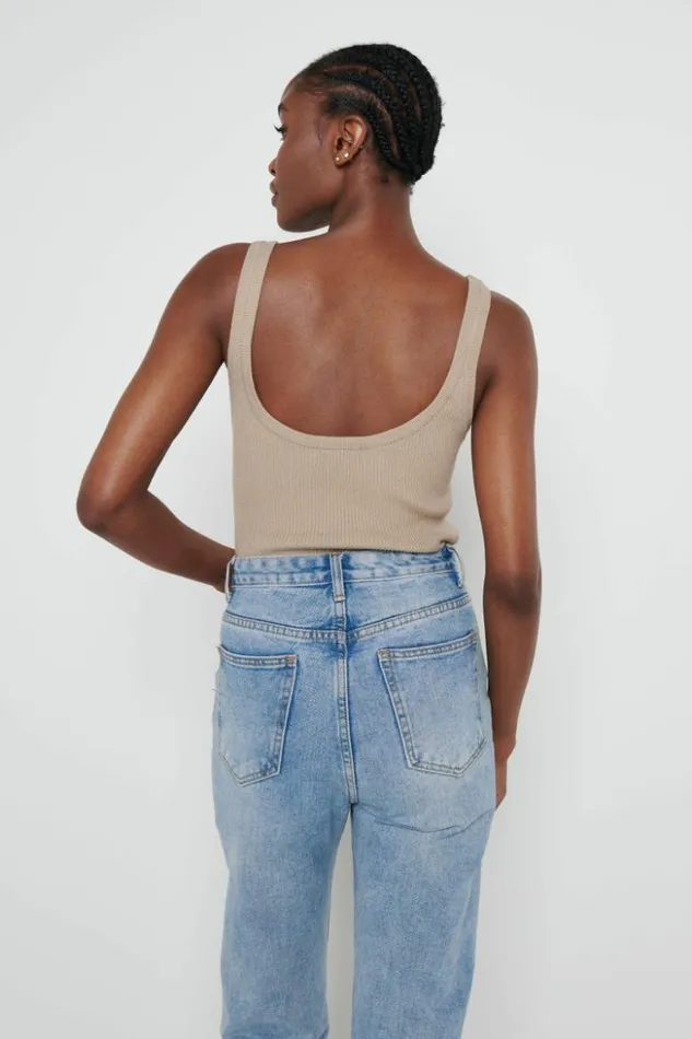 Pretty Lavish Knitwear Women Gabby Knit Cami Top Brown