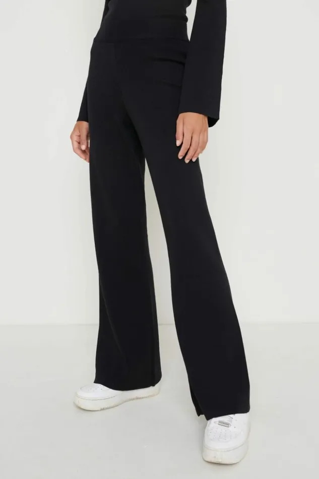 Pretty Lavish Knitwear Women Hayden Knit Trousers Black