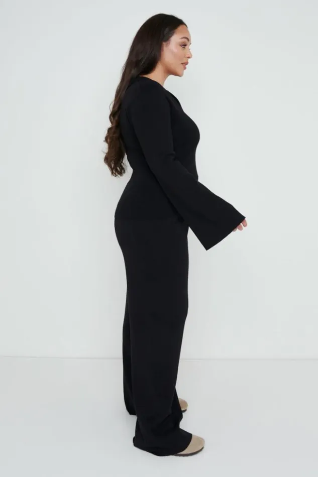 Pretty Lavish Knitwear Women Hayden Knit Trousers Black