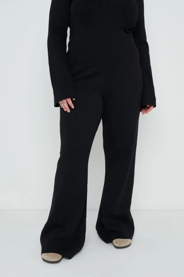 Pretty Lavish Knitwear Women Hayden Knit Trousers Black