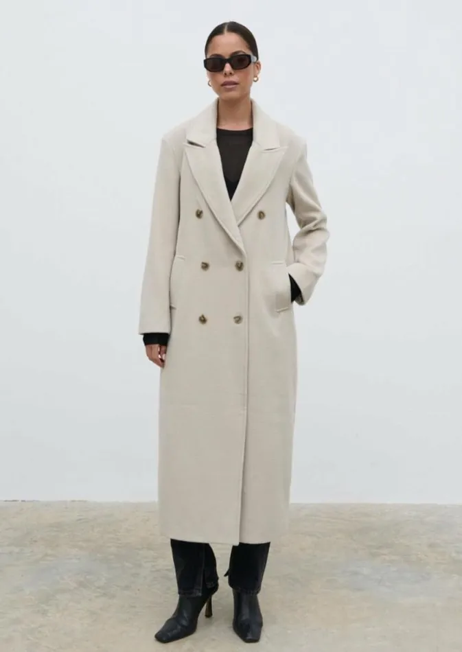 Pretty Lavish Outerwear Women Carissa Oversized Tailored Coat Cream