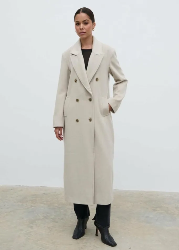 Pretty Lavish Outerwear Women Carissa Oversized Tailored Coat Cream