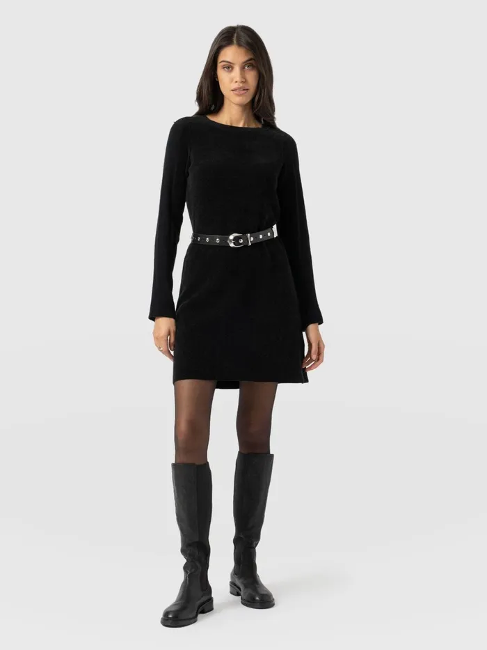 Raya Knit Dress 8211 Black Black Women Saint And Sofia Dresses
