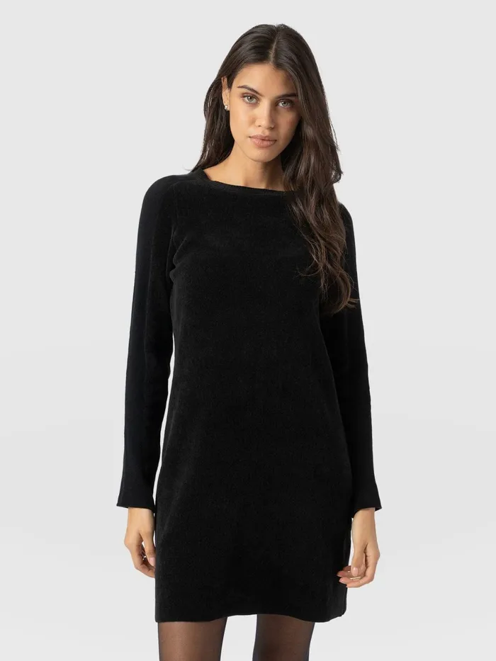 Raya Knit Dress 8211 Black Black Women Saint And Sofia Dresses