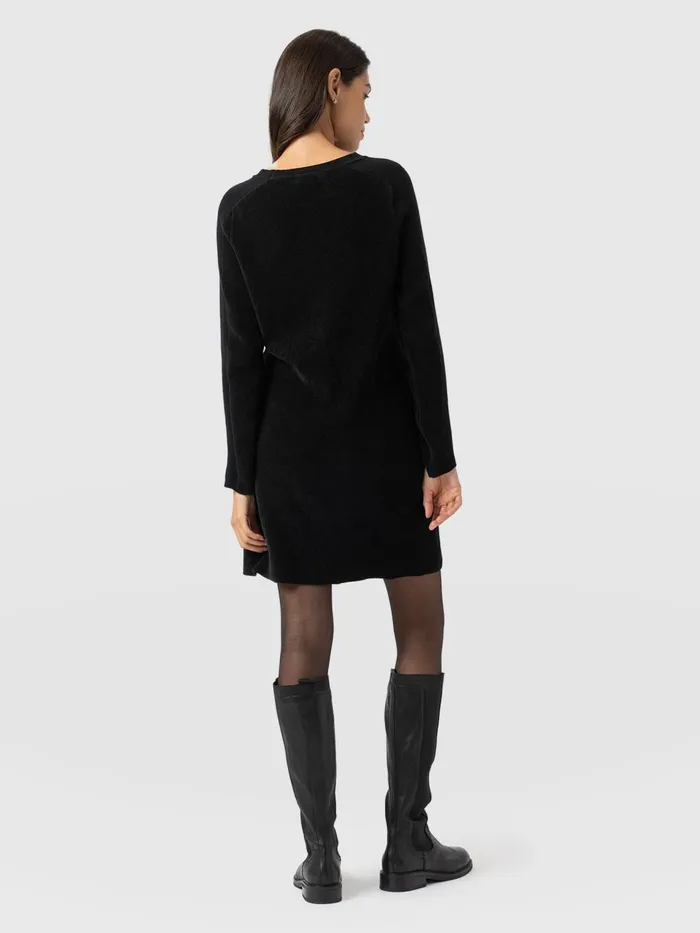 Raya Knit Dress 8211 Black Black Women Saint And Sofia Dresses