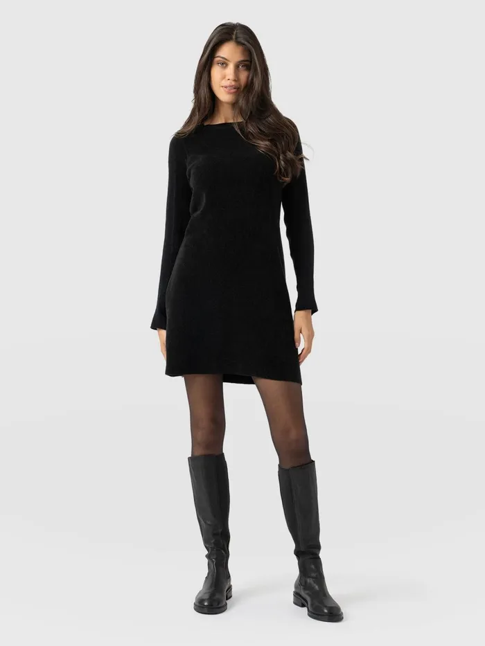 Raya Knit Dress 8211 Black Black Women Saint And Sofia Dresses