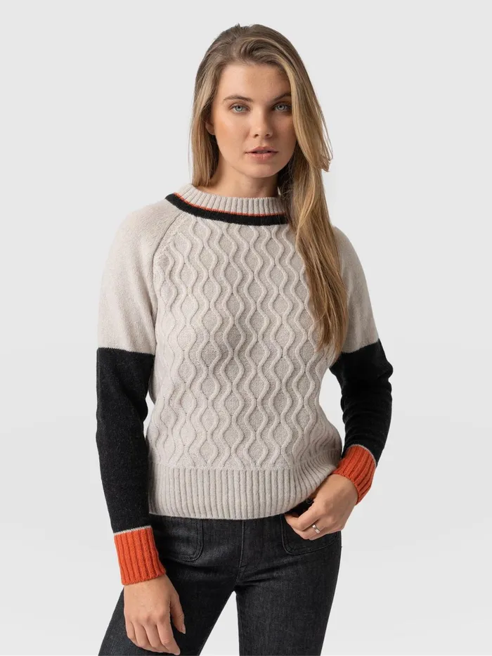 Rayner Cashmere Jumper 8211 Beige Beige Women Saint And Sofia Knitwear