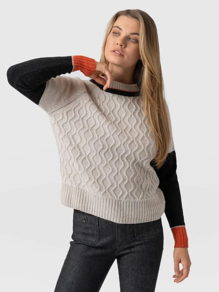 Rayner Cashmere Jumper 8211 Beige Beige Women Saint And Sofia Knitwear