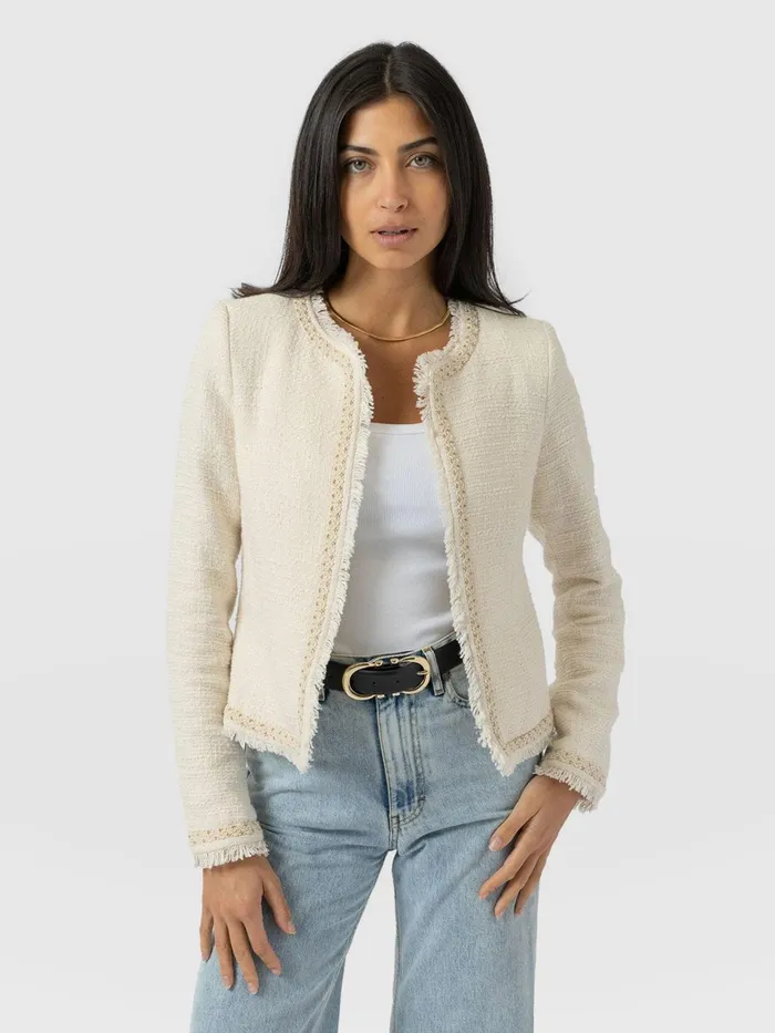 Rayner Jacket 8211 Cream Boucl Cream Boucl Women Saint And Sofia Blazers