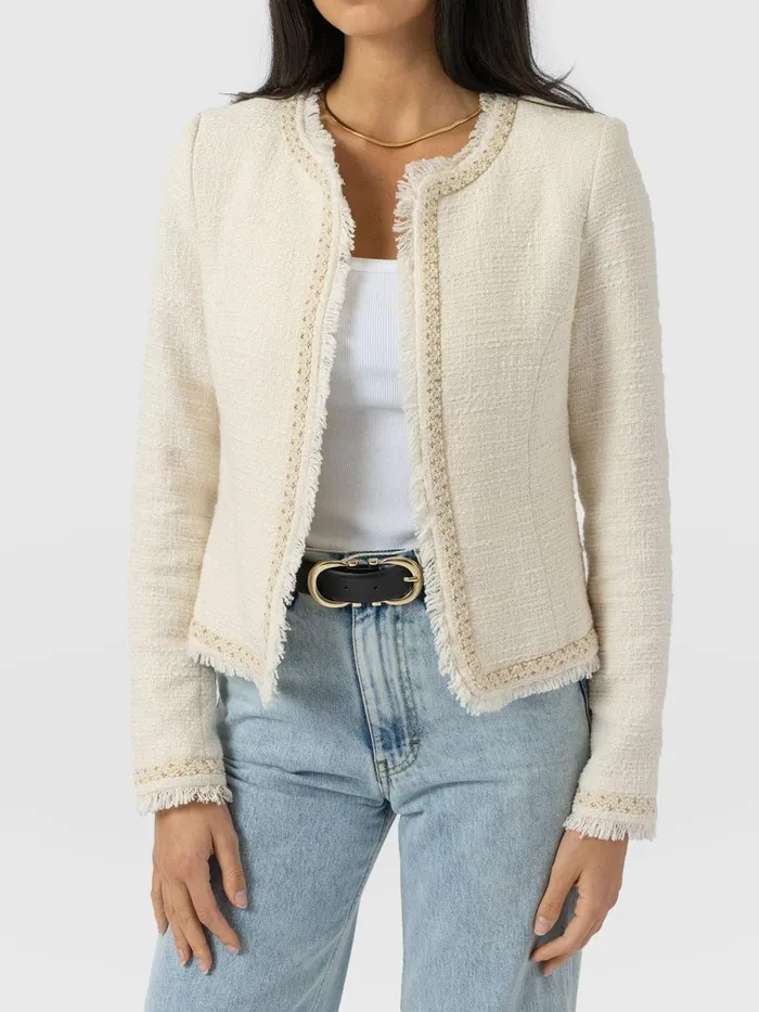 Rayner Jacket 8211 Cream Boucl Cream Boucl Women Saint And Sofia Blazers