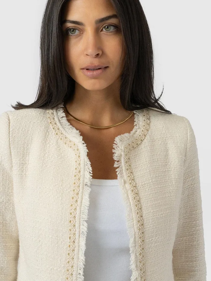 Rayner Jacket 8211 Cream Boucl Cream Boucl Women Saint And Sofia Blazers