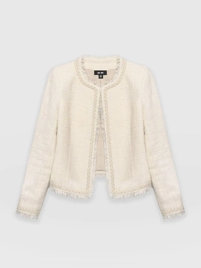 Rayner Jacket 8211 Cream Boucl Cream Boucl Women Saint And Sofia Blazers