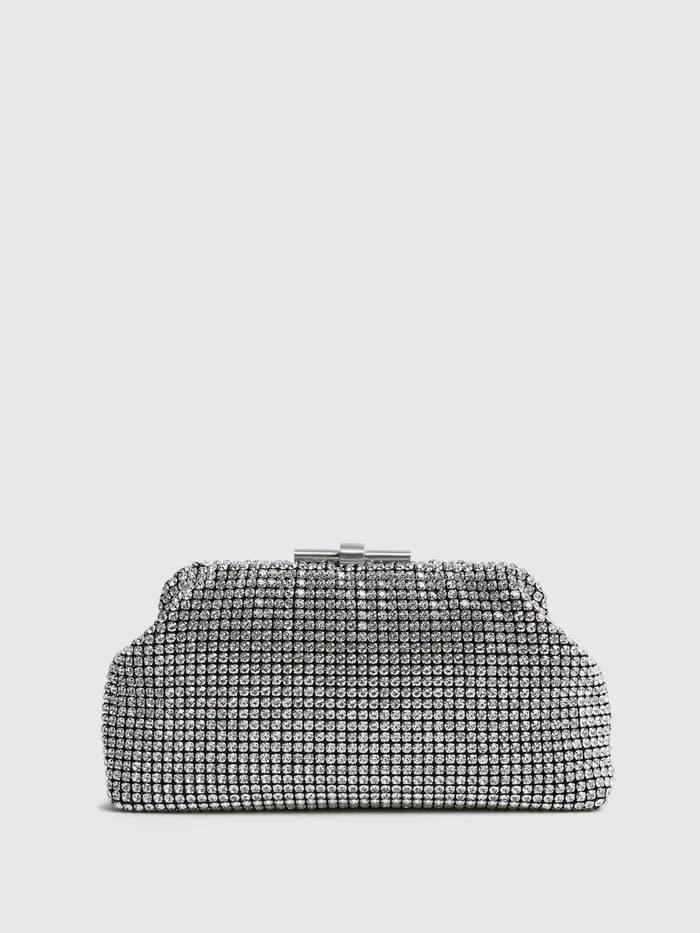 Reiss Bags Adaline Embellished Clutch Bag Gold 8211 Women