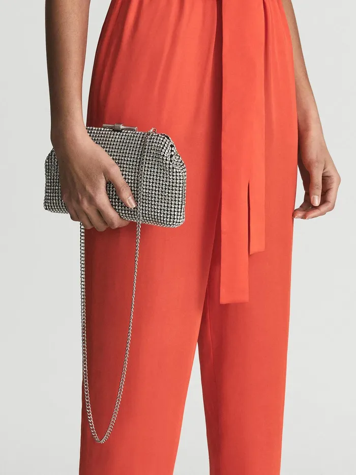 Reiss Bags Adaline Embellished Clutch Bag Gold 8211 Women