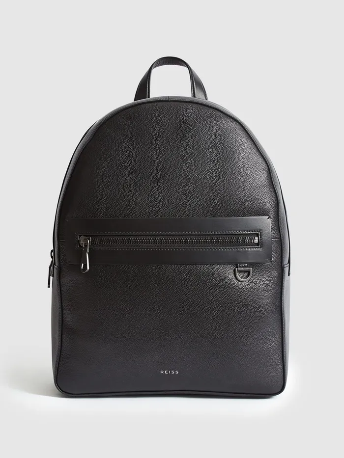 Reiss Bags and Wallets Ethan Leather Backpack Black 8211 Men