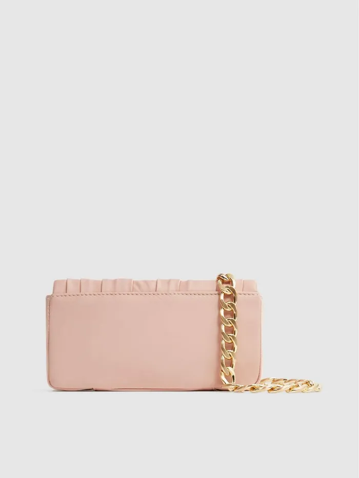 Reiss Bags Camille Satin Pleated Clutch Bag Black 8211 Women
