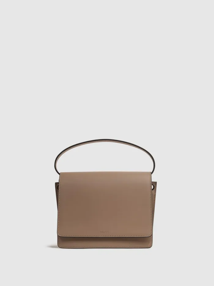 Reiss Bags Daphne Leather Concertina CrossBody Bag Buttermilk 8211 Women