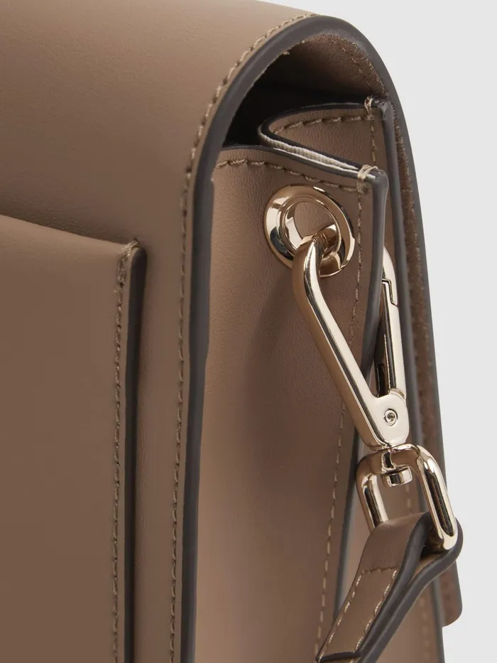 Reiss Bags Daphne Leather Concertina CrossBody Bag Buttermilk 8211 Women