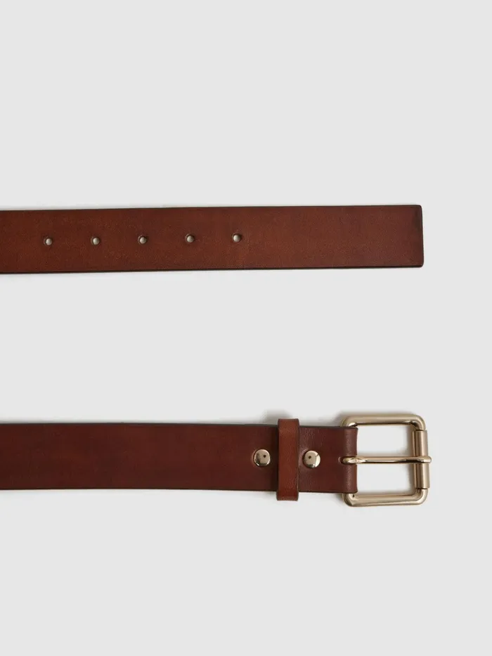 Reiss Belts Grayson Leather Rivet Belt Black 8211 Men