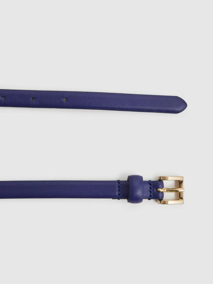 Reiss Belts Molly Mini Leather Waist Belt Purple 8211 Women