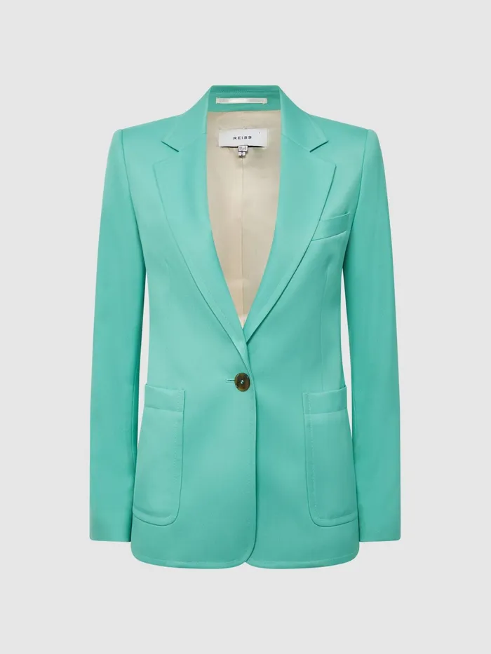 Reiss Blazers Ember Tailored Single Breasted Blazer Green 8211 Women