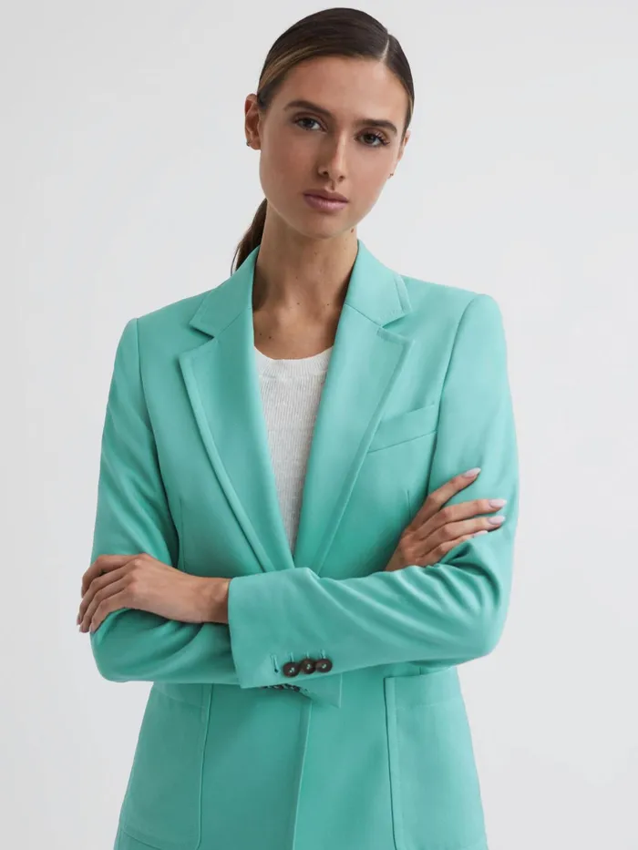 Reiss Blazers Ember Tailored Single Breasted Blazer Green 8211 Women