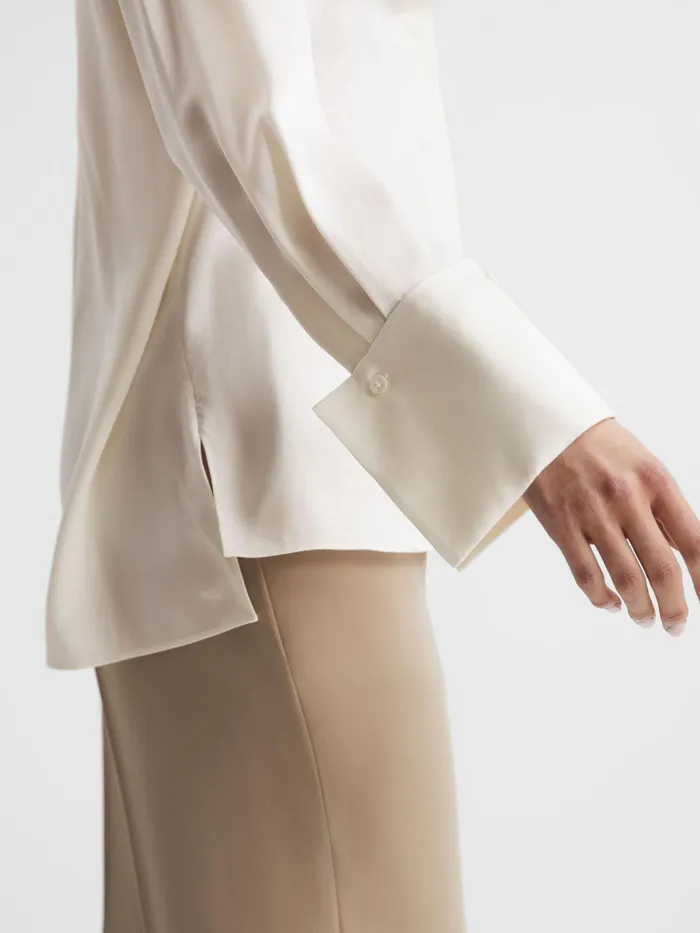 Reiss Blouses and Shirts Hailey Silk Shirt Ivory 8211 Women