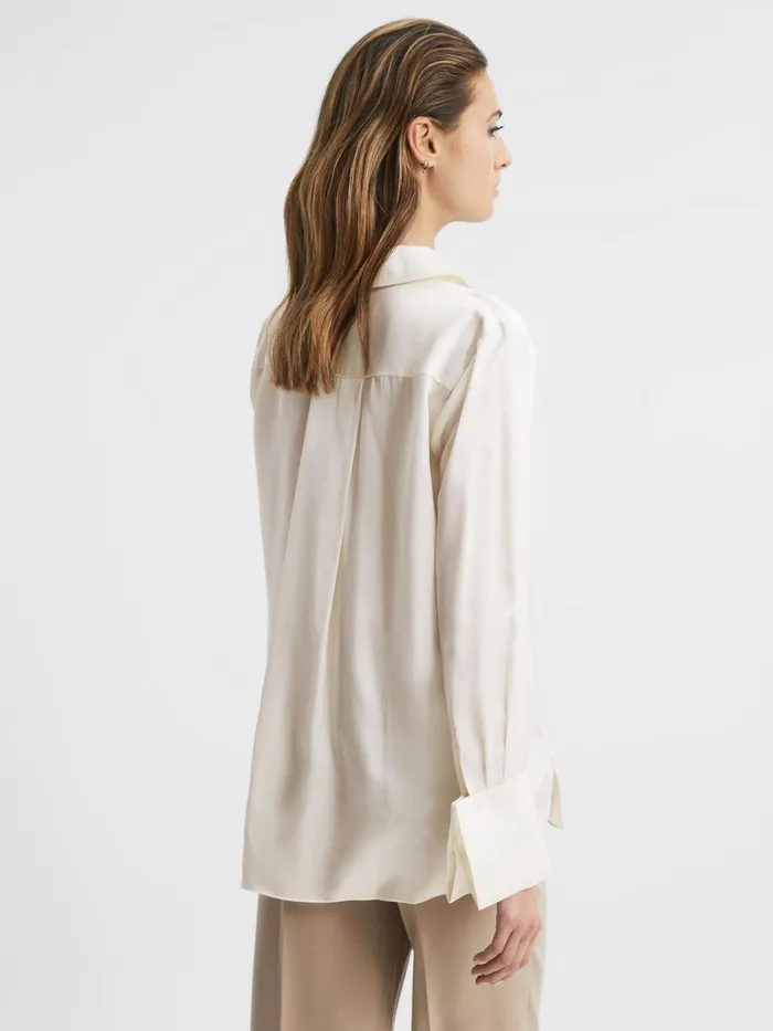 Reiss Blouses and Shirts Hailey Silk Shirt Ivory 8211 Women