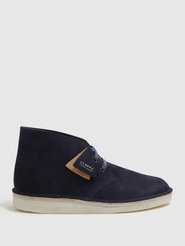 Reiss Boots Clarks Originals Suede Desert Boots Navy 8211 Men