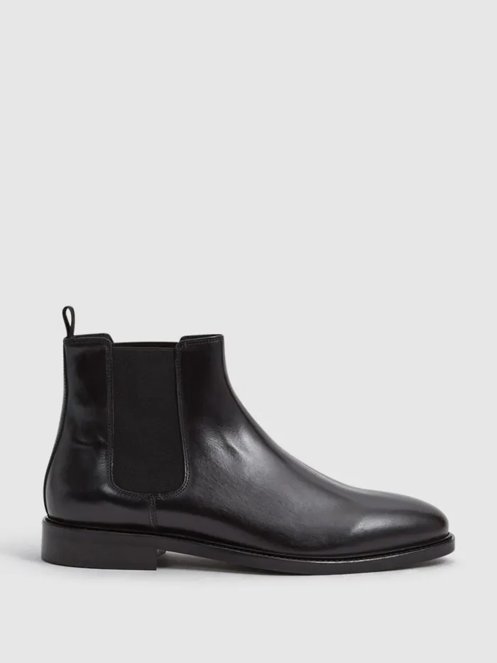 Reiss Boots Tenor Leather Chelsea Boots Black 8211 Men