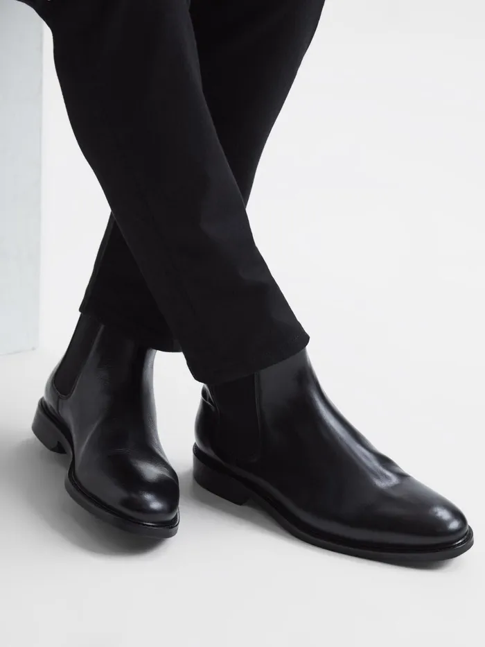 Reiss Boots Tenor Leather Chelsea Boots Black 8211 Men