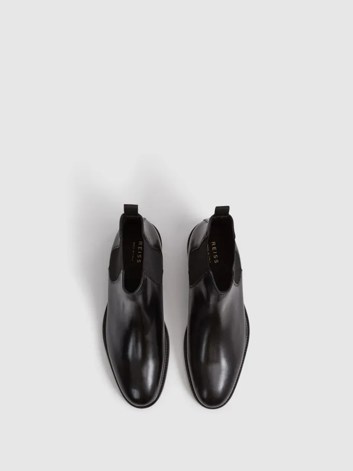 Reiss Boots Tenor Leather Chelsea Boots Black 8211 Men