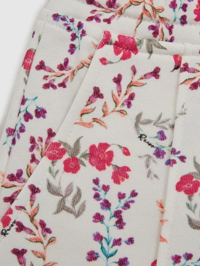 Reiss CoOrds Harper Relaxed Floral Printed Shorts Pink Print 8211 Children
