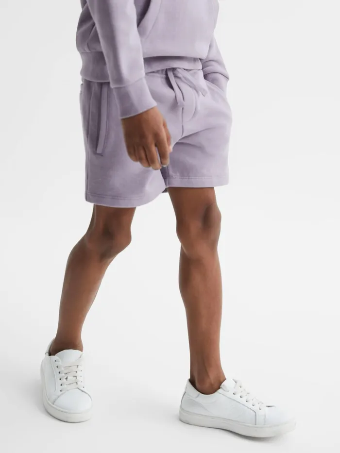 Reiss CoOrds Henry Drawstring Jersey Shorts Lilac 8211 Children