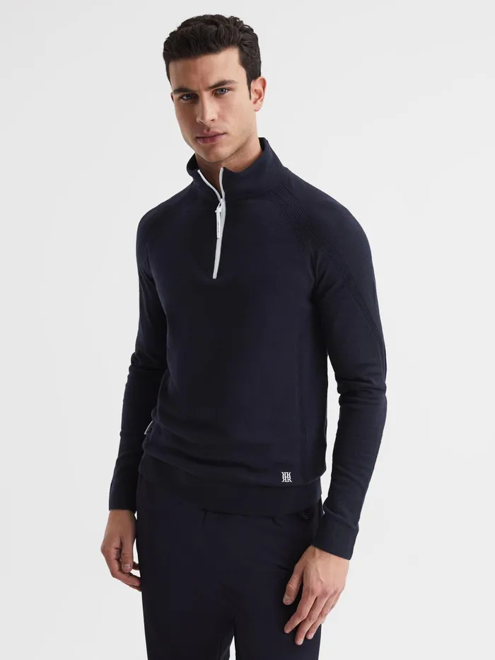 Reiss Coats and Jackets Affleck Golf Stretch Merino Zip Neck Jumper Navy 8211 Men Reiss Coats and Jackets Affleck Golf Stretch Merino Zip Neck Jumper Navy 8211 Men