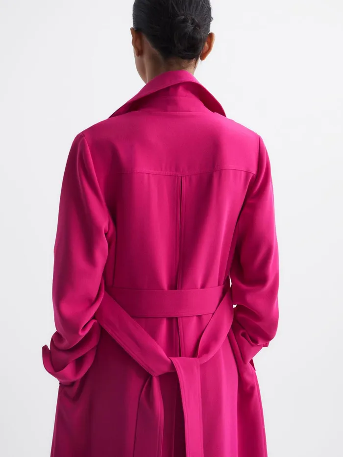 Reiss Coats and Jackets Eden Trench Coat Pink 8211 Women