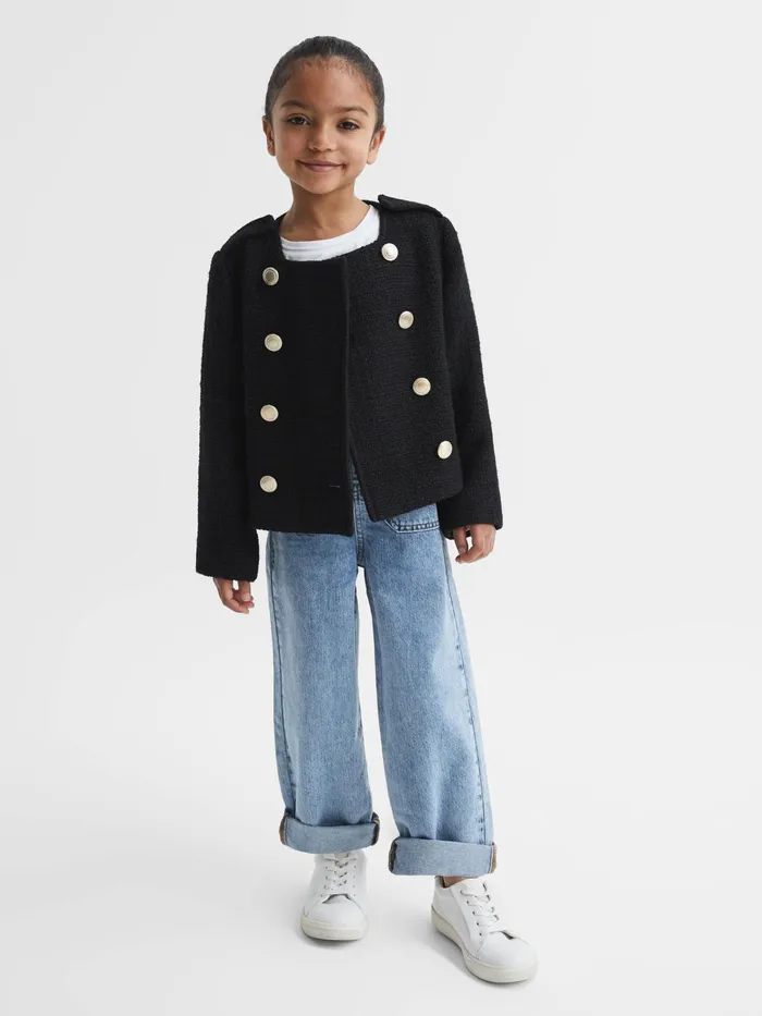 Reiss Coats and Jackets Esmie Tweed Jacket Black 8211 Children